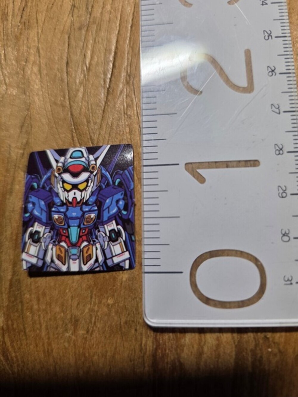 Blue Mecha Square Pin - Unbranded